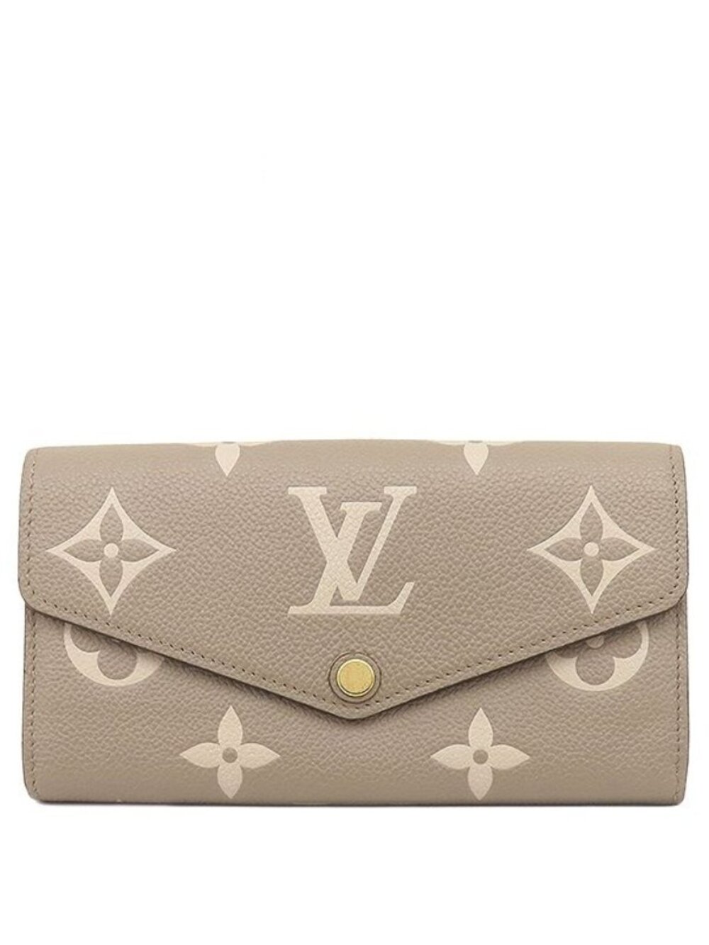 Louis Vuitton Wallet Portefeuille Sarah NM Monogram Empreinte Tourterelle Cream